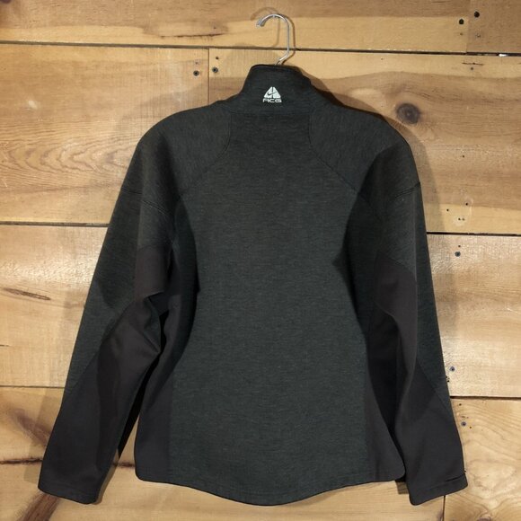 Nike ACG Therma Fit Athletic Full Zip Brown Wool Blend Jacket Womens Size Medium - Picture 7 of 11